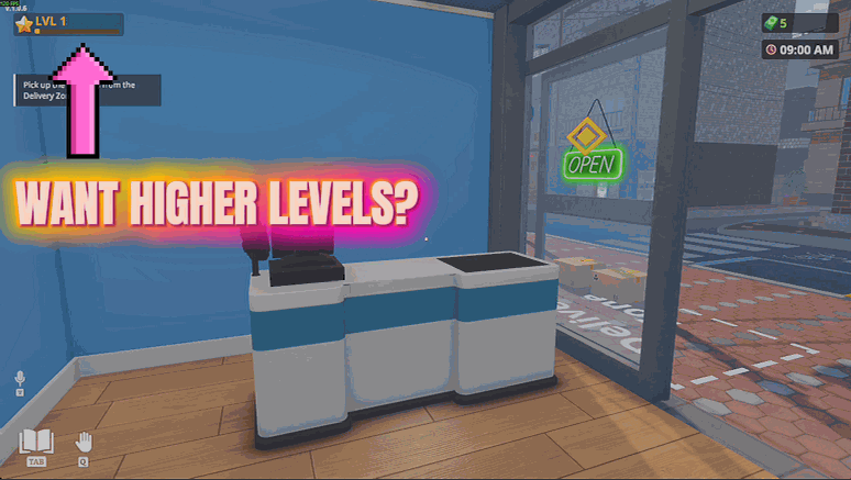 Anime Shop Simulator — Senpai Status (XP & Shop Level)